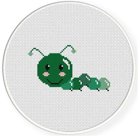 cross stitch caterpillar